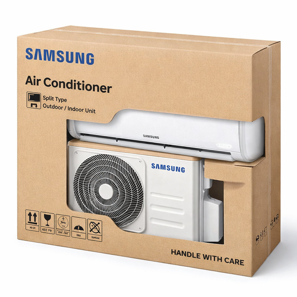 Climatiseur Samsung split 24000 BTU dans son emballage d’origine – produit neuf disponible à Dakar