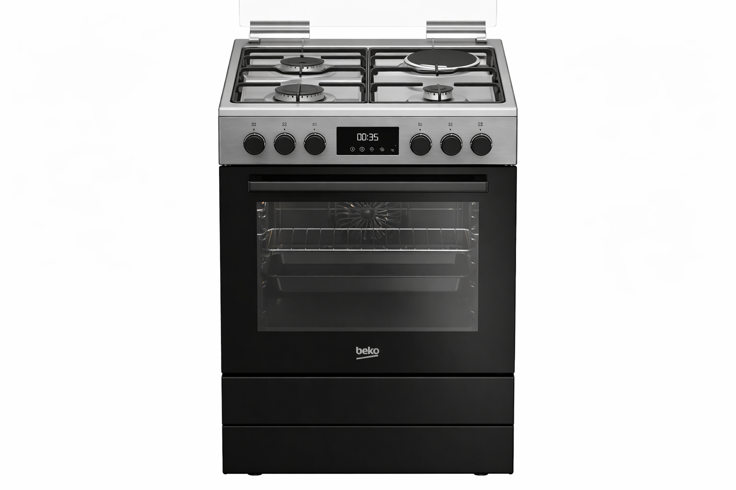 Cuisinière BEKO 3 feux gaz 1 électrique design moderne
