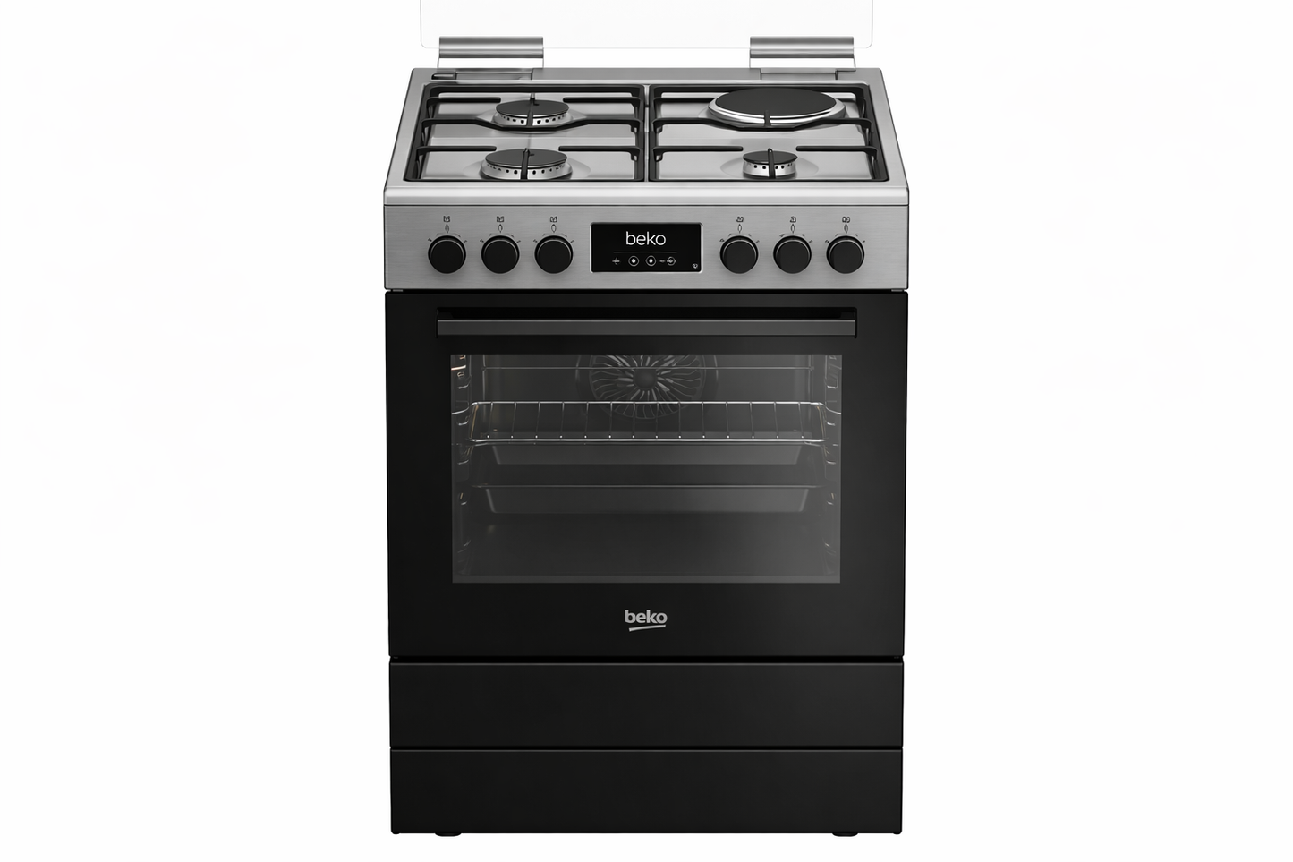 Cuisinière BEKO 3 feux gaz 1 électrique design moderne