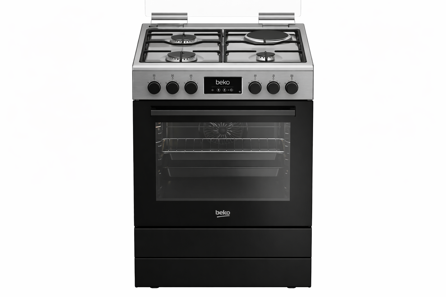 Cuisinière BEKO 3 feux gaz 1 électrique design moderne