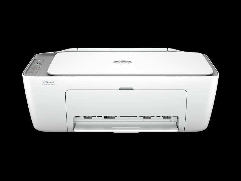 Imprimante HP DeskJet Ink Advantage 2876 noire sur fond blanc vue de face