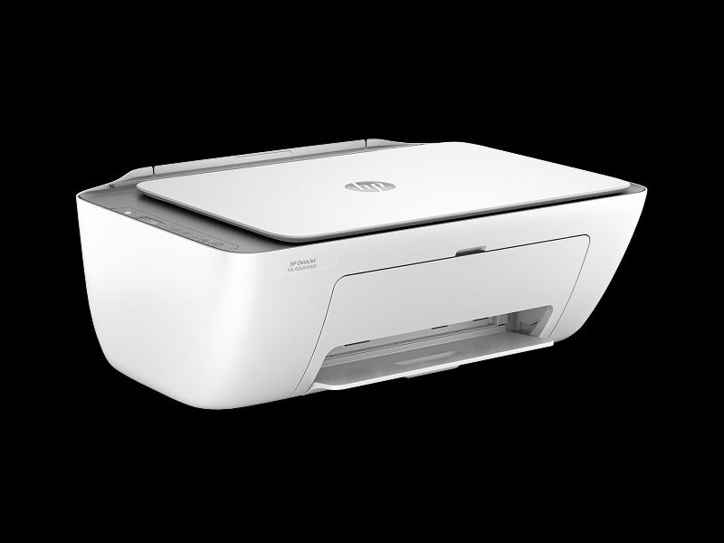 Imprimante HP DeskJet 2876 en train d’imprimer un document couleur