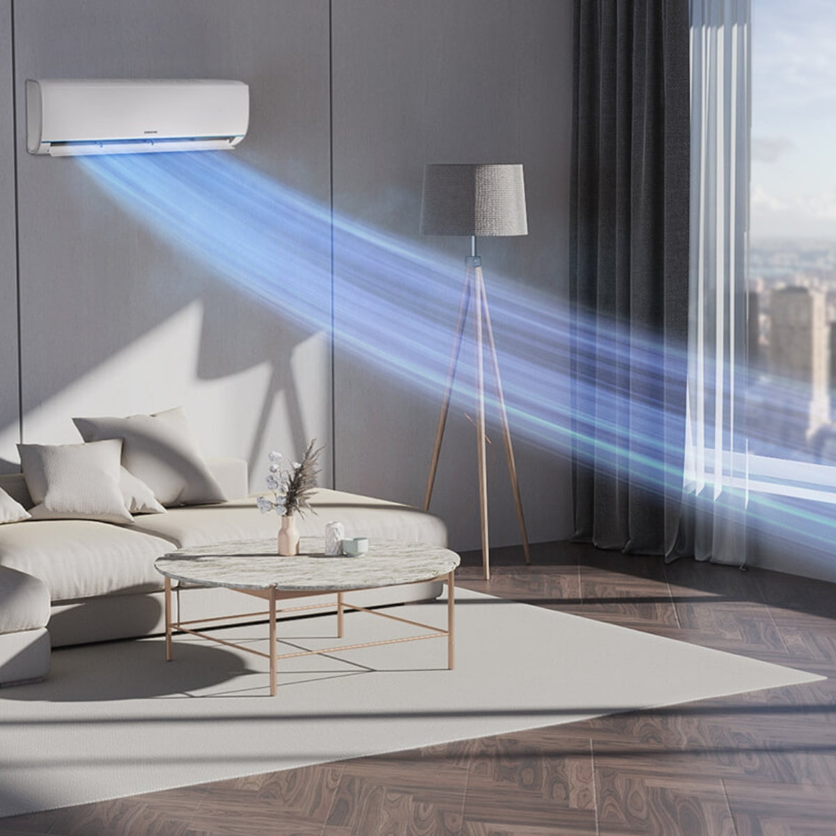 ALT : Unité extérieure Samsung 12000 BTU ventilateur puissant haute performance