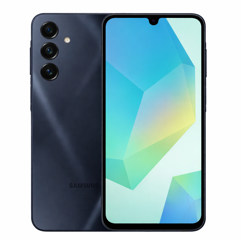 Smartphone Samsung Galaxy A16 utilisé en main écran lumineux