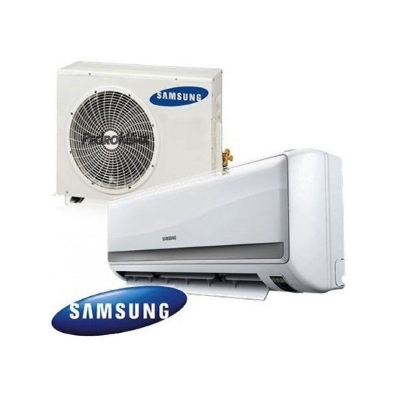 Climatiseur Samsung installé au mur dans une chambre moderne avec refroidissement efficace